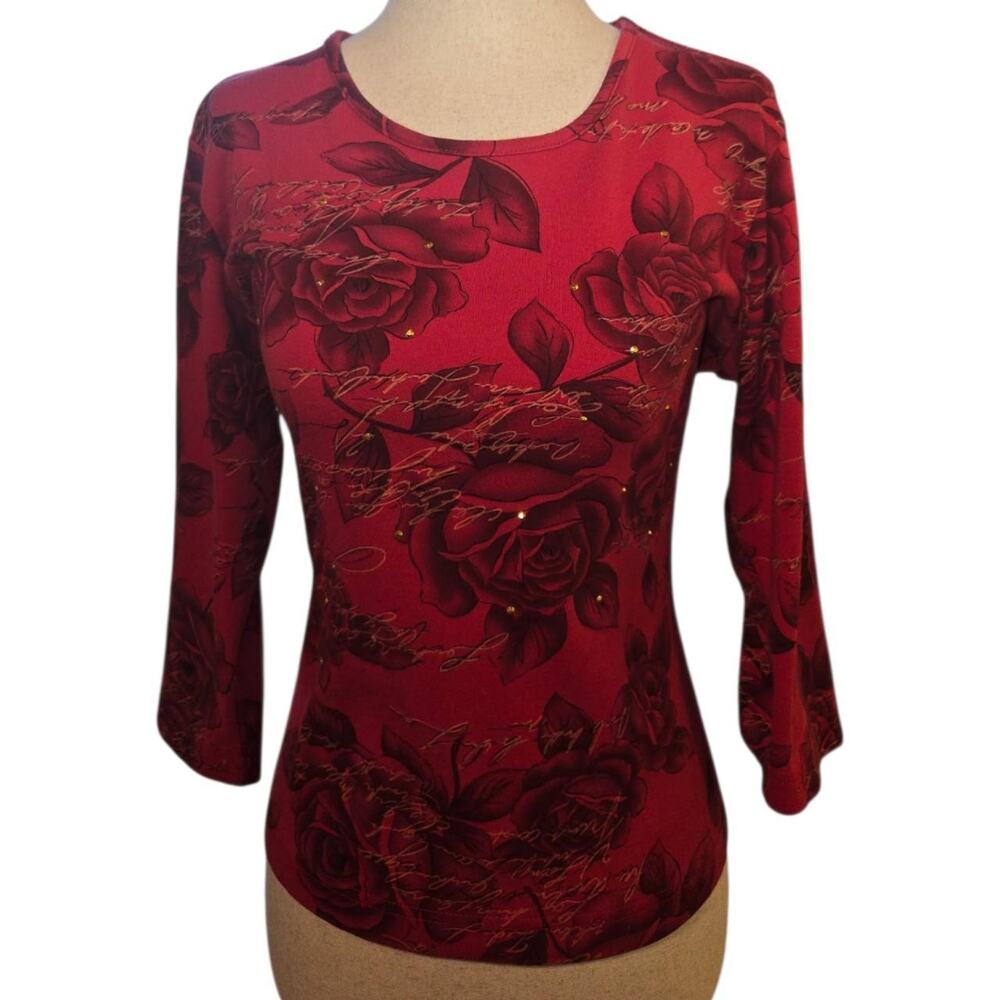 Super cute rose rhinestone